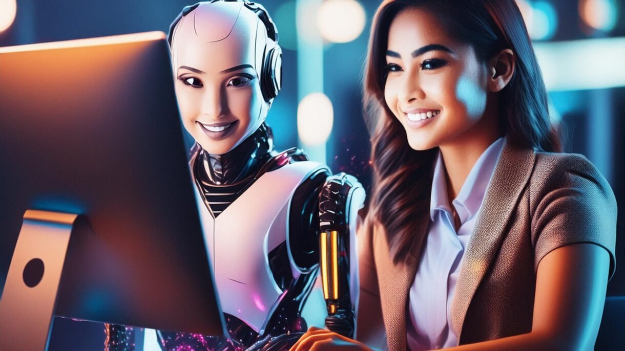 AI marketer setting next to human marketer in DigiVan office in Vancouver